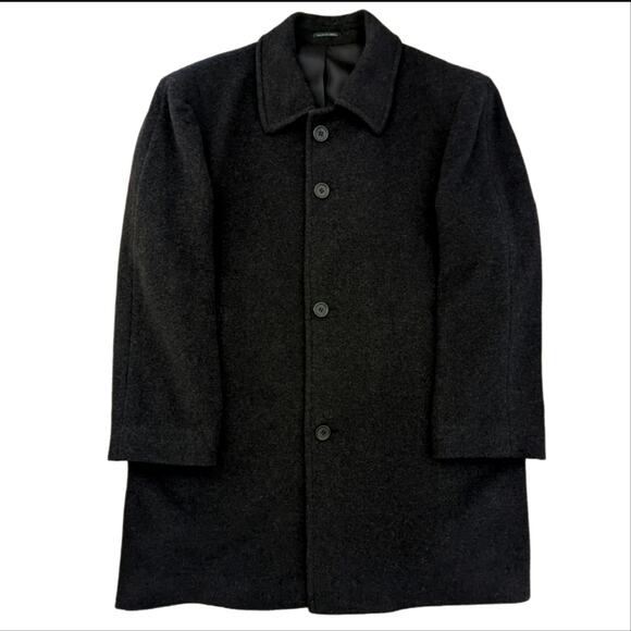 Lauren Ralph Lauren Gray Cashmere Wool Blend Classic Peacoat